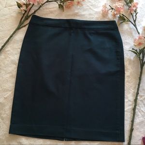 LOFT teal straight skirt